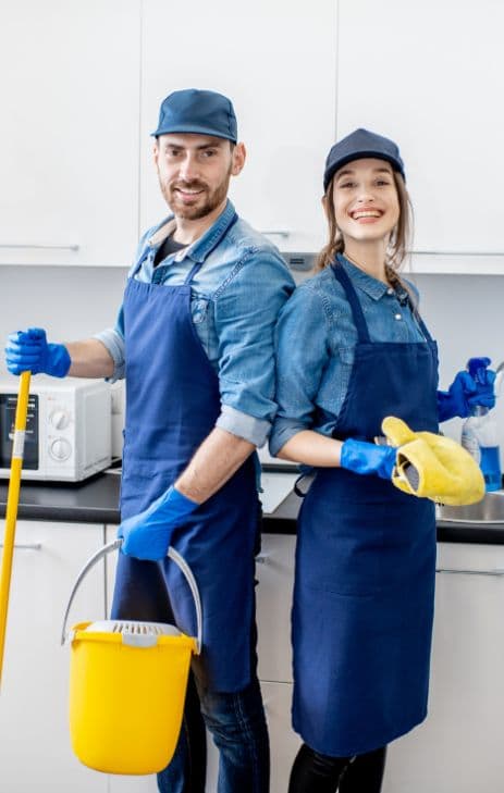 Professional cleaning team